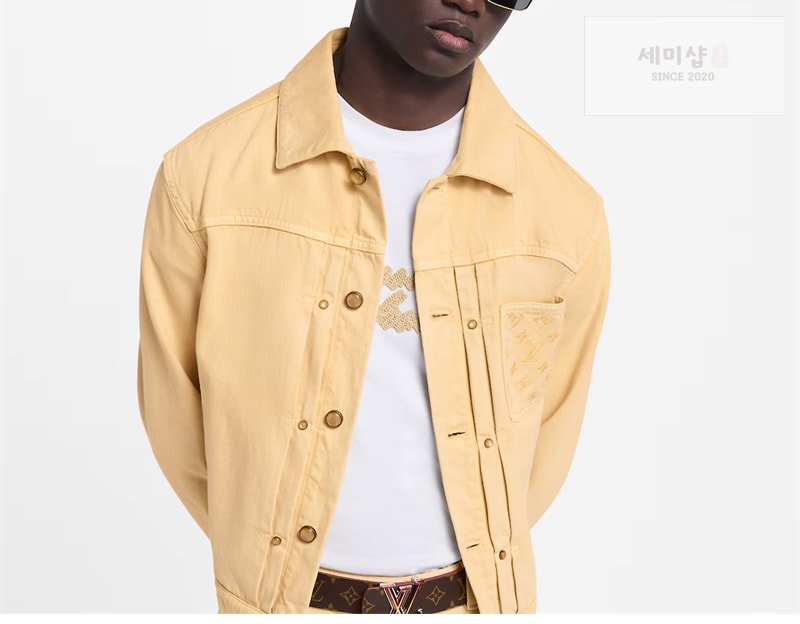 Louis Vuitton 루이비통 가먼트 다이드 데님 타입 II 트러커 재킷 사하라 선 의류 3번 이미지