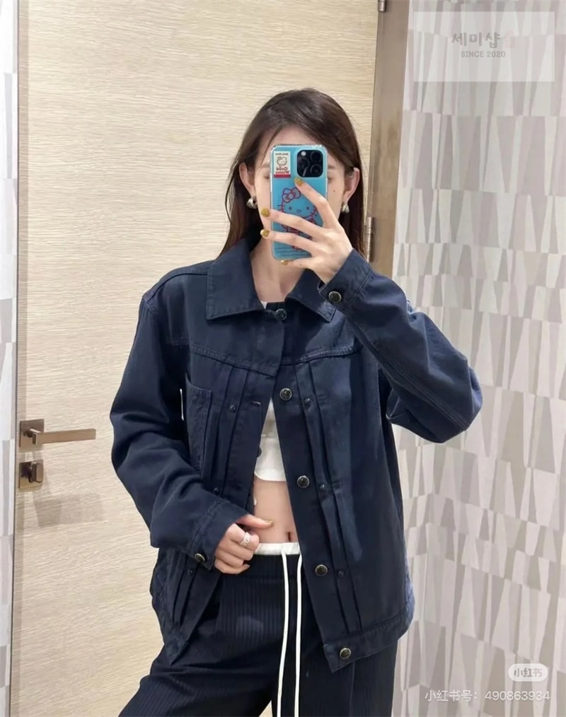 Louis Vuitton 루이비통 가먼트 다이드 데님 타입 II 트러커 재킷 다크 네이비 의류 12번 이미지