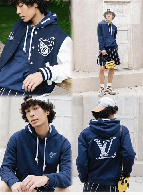 Louis Vuitton 루이비통 그래픽 LV 노티컬 로프 시그니처 코튼 저지 후드 의류 9번 이미지