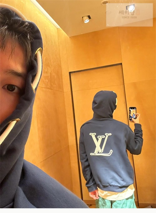 Louis Vuitton 루이비통 그래픽 LV 노티컬 로프 시그니처 코튼 저지 후드 의류 14번 이미지