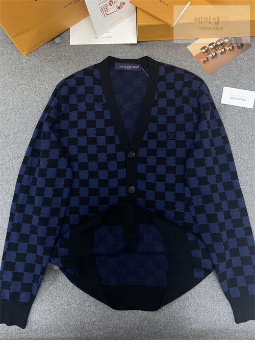 Louis Vuitton 루이비통 다미에 울 V넥 가디건 의류 3번 이미지