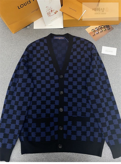 Louis Vuitton 루이비통 다미에 울 V넥 가디건 의류 4번 이미지
