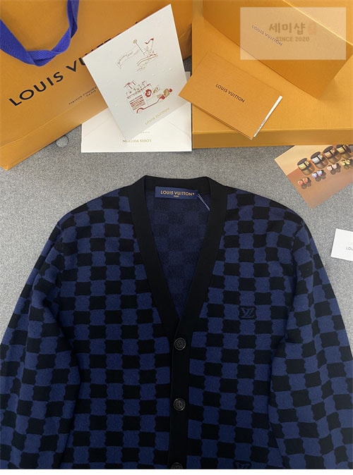 Louis Vuitton 루이비통 다미에 울 V넥 가디건 의류 9번 이미지