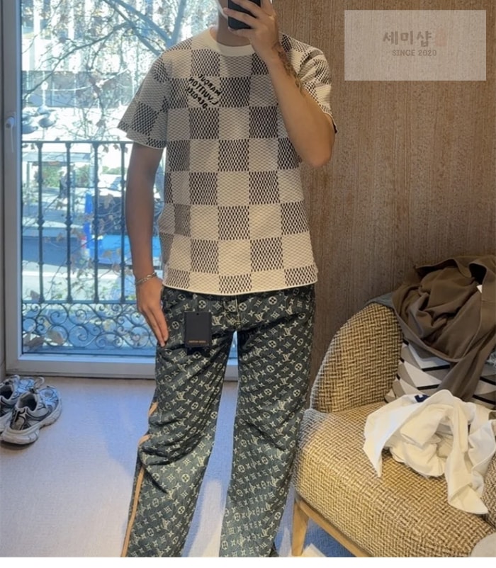 Louis Vuitton 루이비통 다미에 자카드 MLVD 반팔 티셔츠 의류 2번 이미지