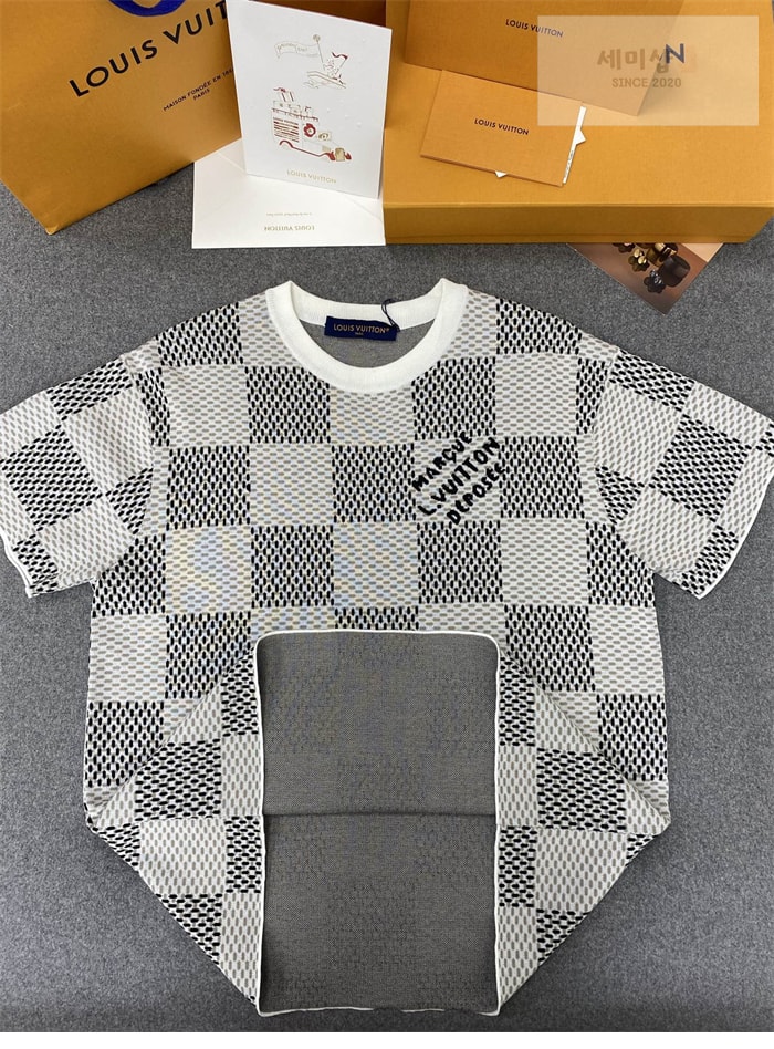 Louis Vuitton 루이비통 다미에 자카드 MLVD 반팔 티셔츠 의류 5번 이미지