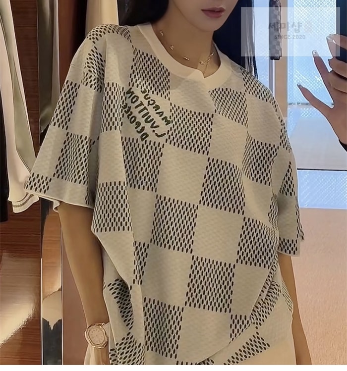 Louis Vuitton 루이비통 다미에 자카드 MLVD 반팔 티셔츠 의류 24번 이미지