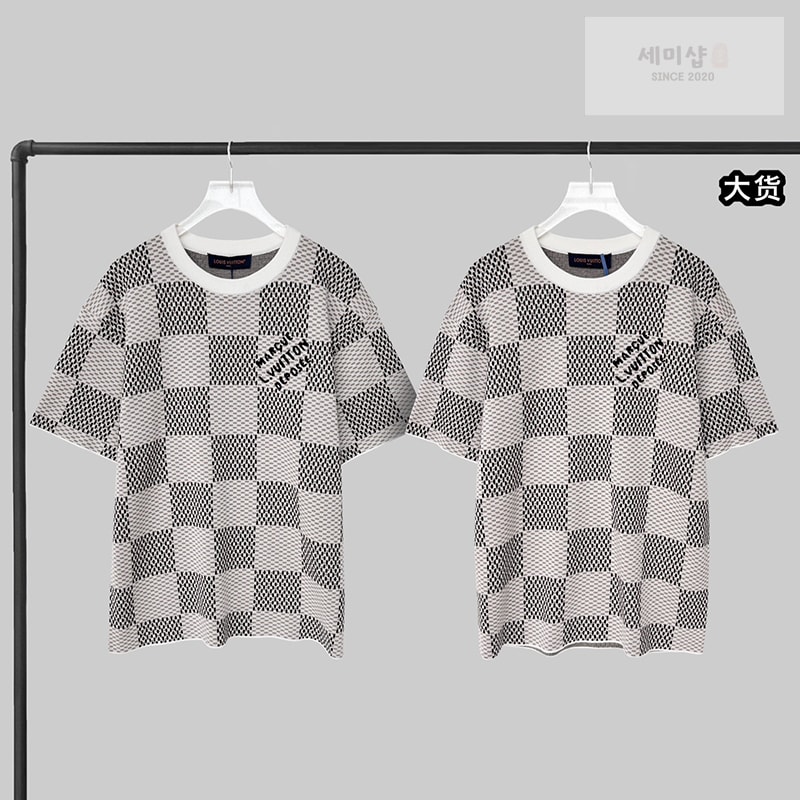 Louis Vuitton 루이비통 다미에 자카드 MLVD 반팔 티셔츠 의류 1번 이미지