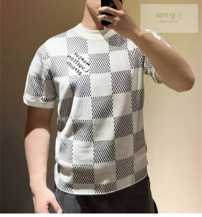 Louis Vuitton 루이비통 다미에 자카드 MLVD 반팔 티셔츠 의류 2번 이미지