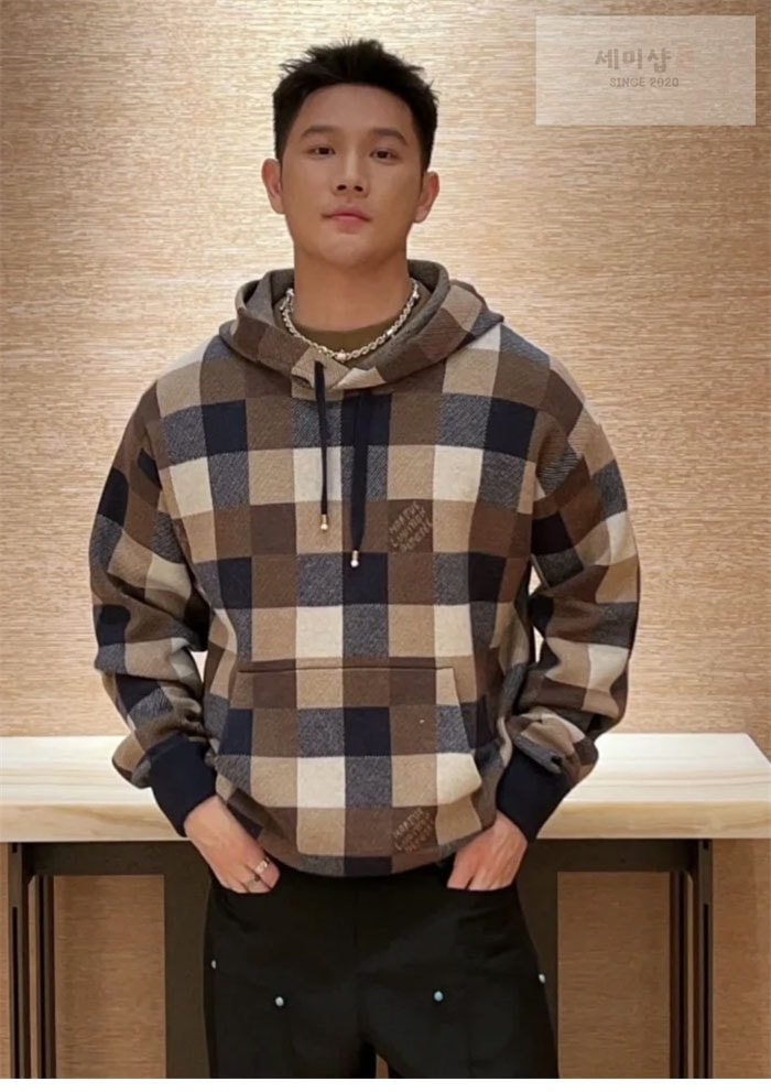 Louis Vuitton 루이비통 다미에 캐시미어 앤 울 블렌드 후디 의류 20번 이미지