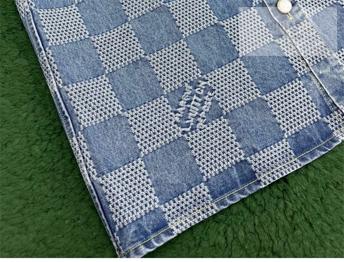 Louis Vuitton 루이비통 다미에 3D 라이트 데님 숏 슬리브드 셔츠 의류 8번 이미지