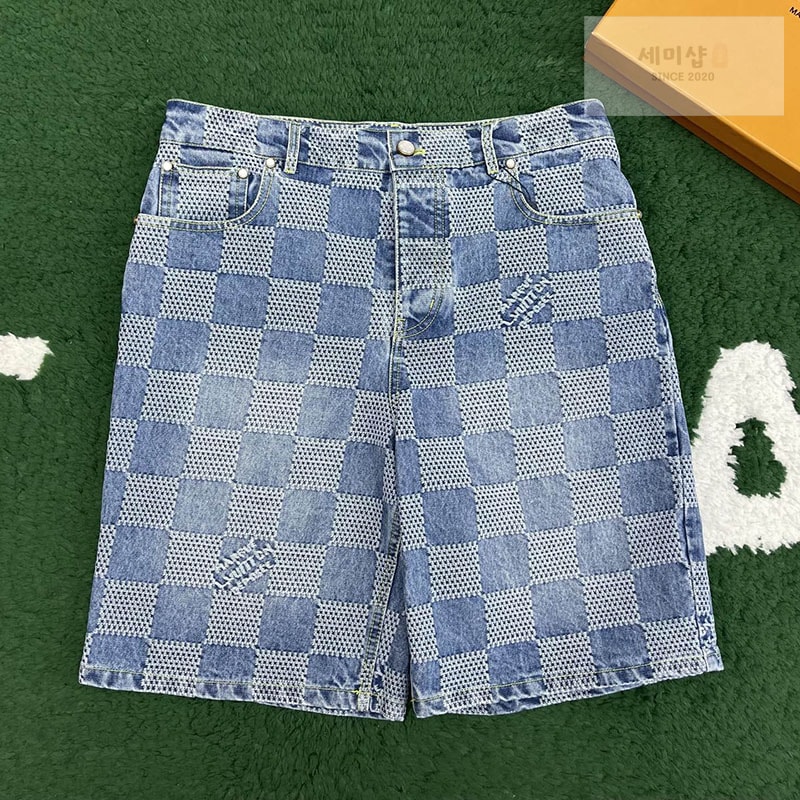 Louis Vuitton 루이비통 다미에 3D 라이트 데님 숏 팬츠 의류 1번 이미지