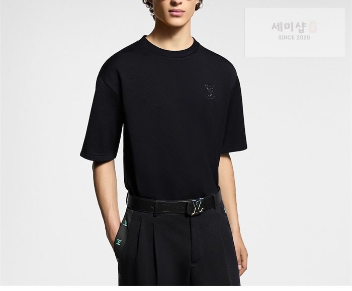 Louis Vuitton 루이비통 라인스톤 LV 저지 반팔 티셔츠 의류 14번 이미지