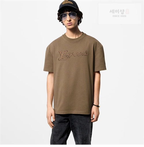Louis Vuitton 루이비통 러버 LV 로프 로고 시그니처 코튼 티셔츠 의류 3번 이미지