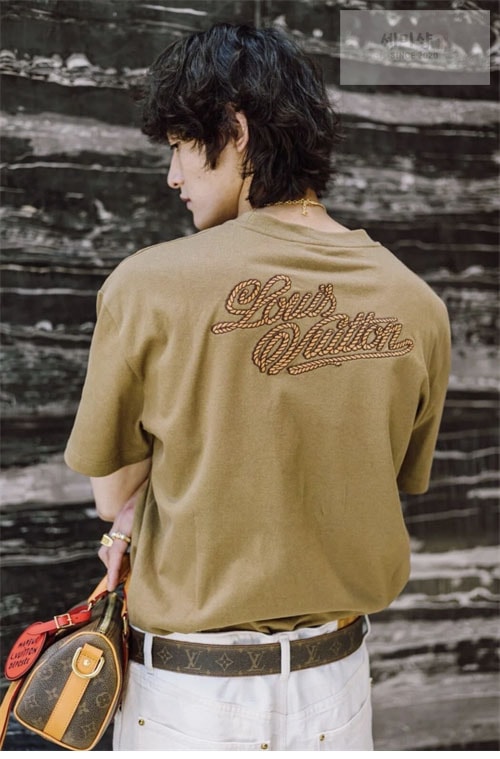 Louis Vuitton 루이비통 러버 LV 로프 로고 시그니처 코튼 티셔츠 의류 4번 이미지