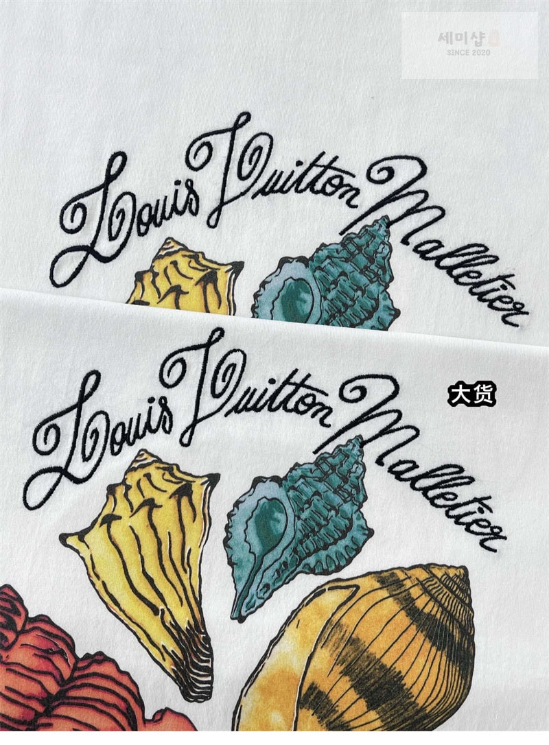 Louis Vuitton 루이비통 로고 프린트 티셔츠 1AFR49 의류 3번 이미지