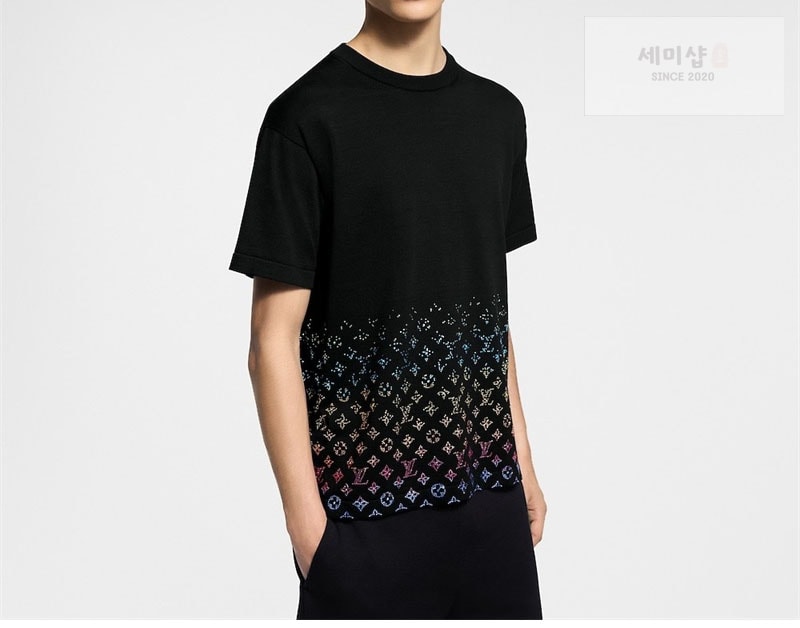 Louis Vuitton 루이비통 모노그램 그라디언트 엠벨리시드 크루넥 반팔 티셔츠 의류 2번 이미지