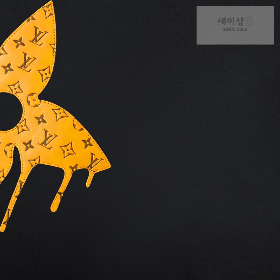루이비통 루이비통 모노그램 드리핑 플라워 티셔츠 블랙 의류 6번 이미지