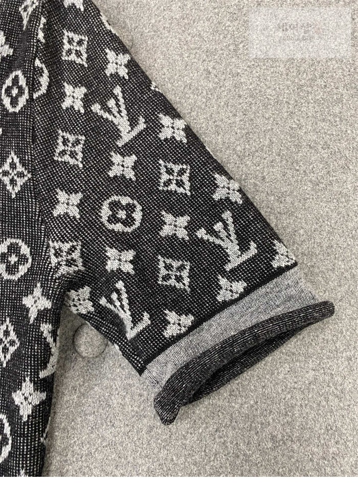 Louis Vuitton 루이비통 모노그램 로고플레이 자카드 코튼 울 반팔 니트 레플리카 9번 이미지 - 의류 | 세미샵 레플리카 사이트