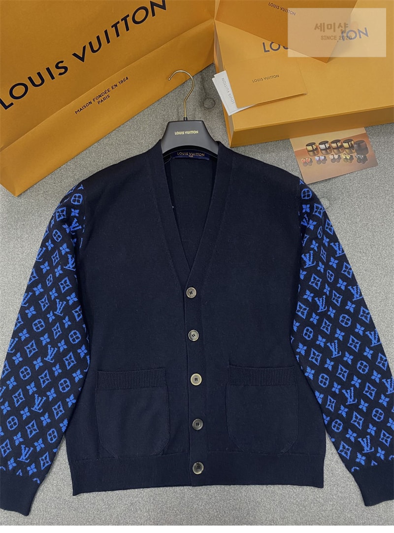 Louis Vuitton 루이비통 모노그램 믹스 캐시미어 V넥 가디건 의류 13번 이미지
