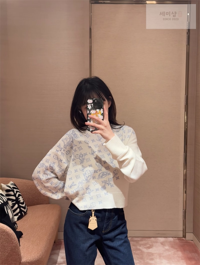 루이비통 루이비통 모노그램 프린트 레이어드 풀오버 의류 1번 이미지