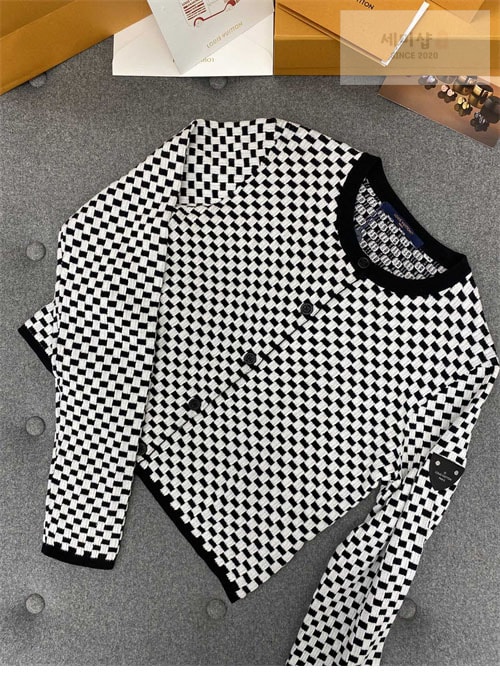 Louis Vuitton 루이비통 미니 다미에 니트 가디건 의류 28번 이미지