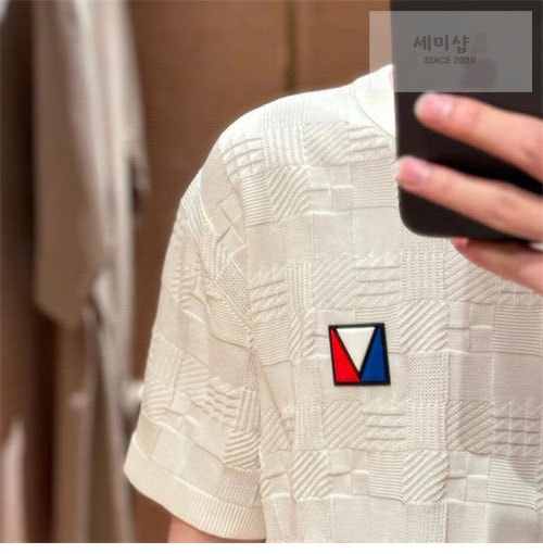 Louis Vuitton 루이비통 아메리카 컵 다미에 자카드 반팔 티셔츠 1AFVRT 의류 15번 이미지