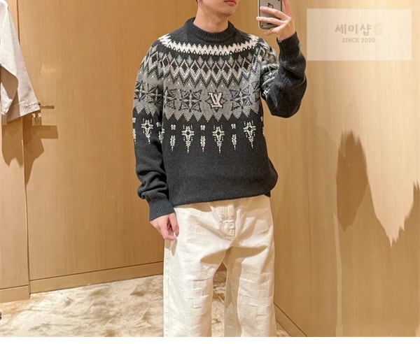 Louis Vuitton 루이비통 엠벨리시드 울 캐시미어 블렌드 풀오버 니트 의류 3번 이미지