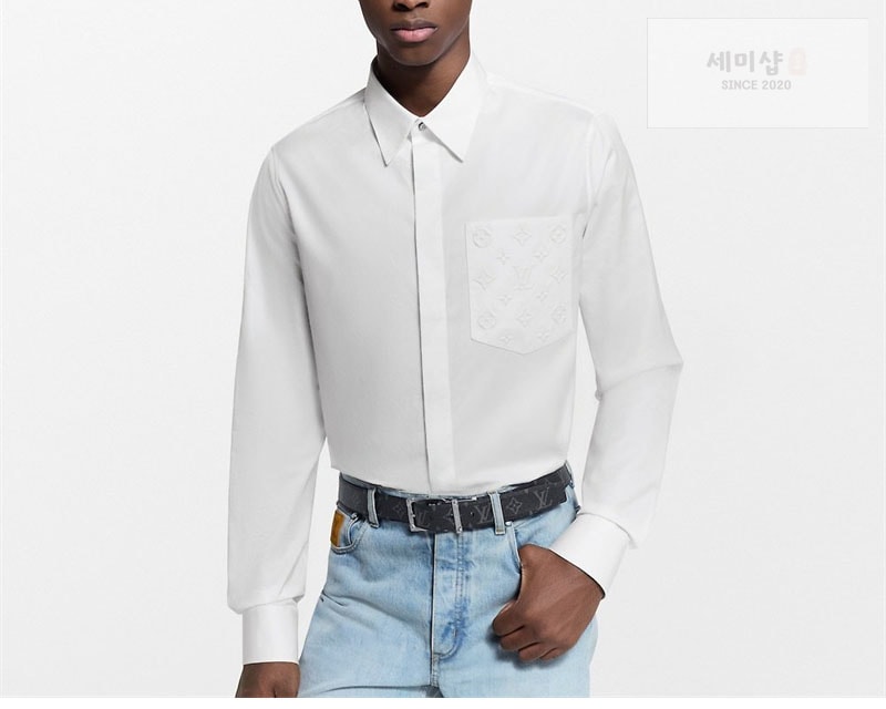 루이비통 루이비통 엠보스드 포켓 롱 슬리브드 셔츠 의류 6번 이미지