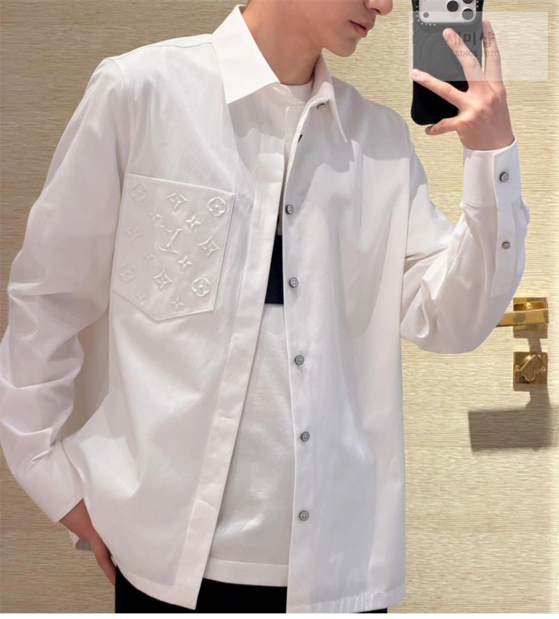 루이비통 루이비통 엠보스드 포켓 롱 슬리브드 셔츠 의류 9번 이미지
