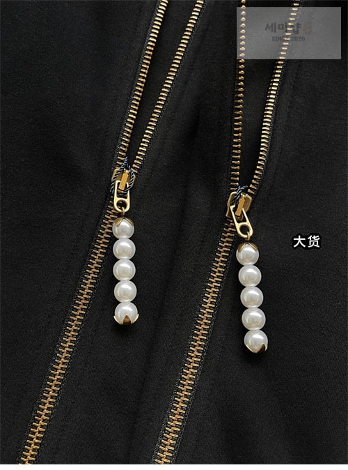 Louis Vuitton 루이비통 엠브로이더드 진주풀러 저지 집업 후드 의류 4번 이미지