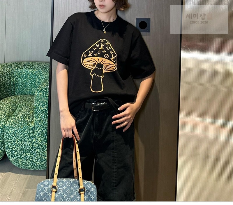 루이비통 루이비통 인타르시아 크루넥 반팔 티셔츠 의류 1번 이미지