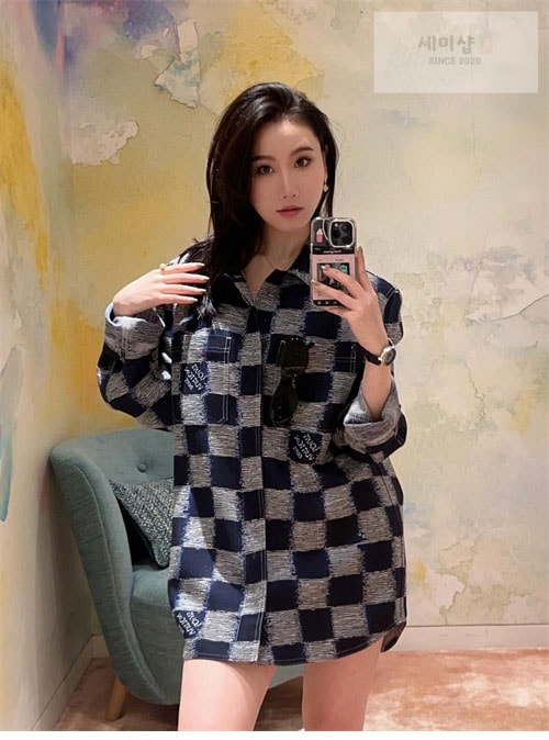 Louis Vuitton 루이비통 24FW 다미에 울 오버셔츠 의류 1번 이미지