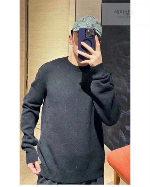 Louis Vuitton 루이비통 24SS LV 모노그램 울 니트 블랙 의류 2번 이미지