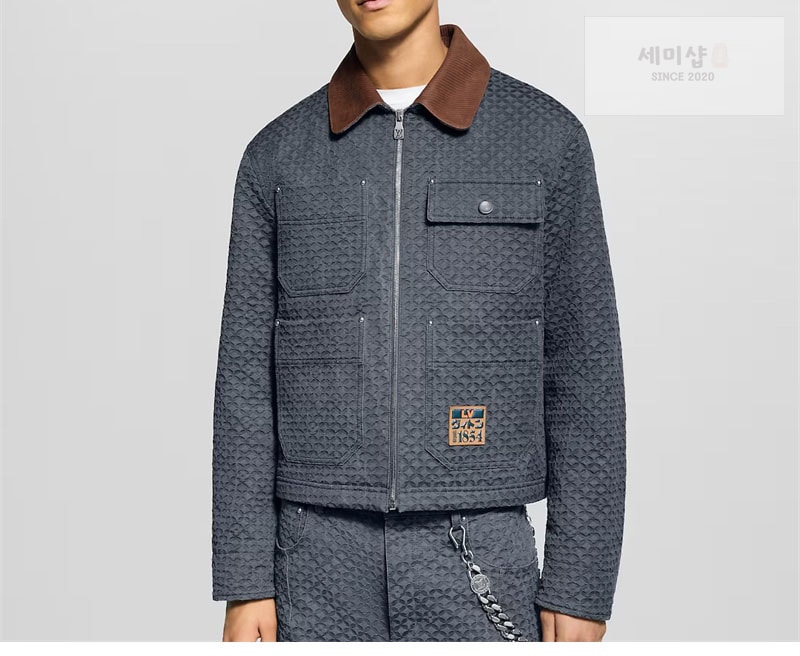 Louis Vuitton 루이비통 25FW 자카드 댄디 모노그램 코튼 워크웨어 블루종 의류 13번 이미지
