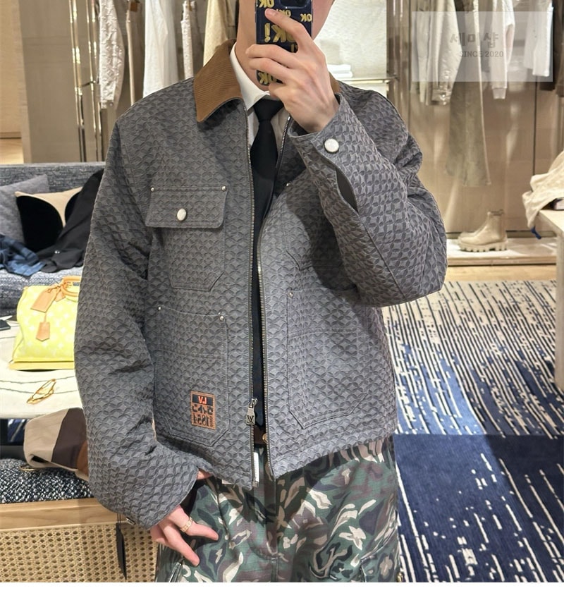 Louis Vuitton 루이비통 25FW 자카드 댄디 모노그램 코튼 워크웨어 블루종 의류 17번 이미지