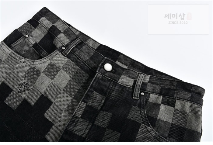 Louis Vuitton 루이비통 25SS 다미에 블랙 데님 팬츠 의류 6번 이미지