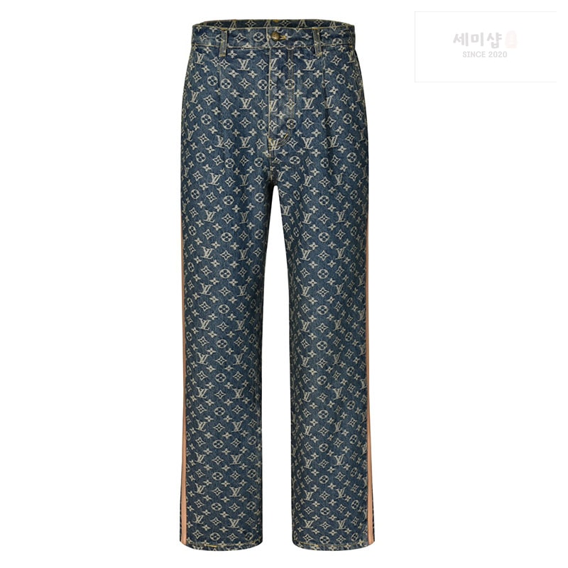 Louis Vuitton 루이비통 25SS 모노그램 데님 테일러드 팬츠 의류 1번 이미지