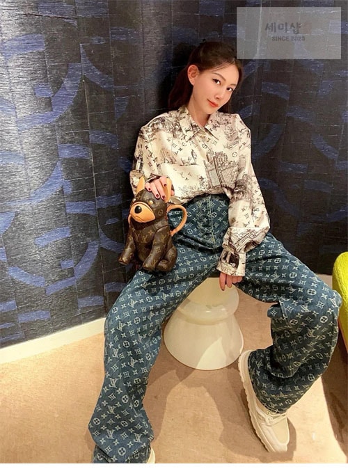 Louis Vuitton 루이비통 25SS 모노그램 데님 테일러드 팬츠 의류 12번 이미지