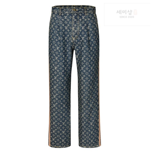 Louis Vuitton 루이비통 25SS 모노그램 데님 테일러드 팬츠 의류 13번 이미지