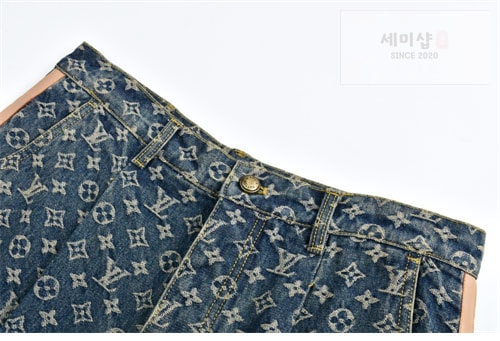 Louis Vuitton 루이비통 25SS 모노그램 데님 테일러드 팬츠 의류 4번 이미지