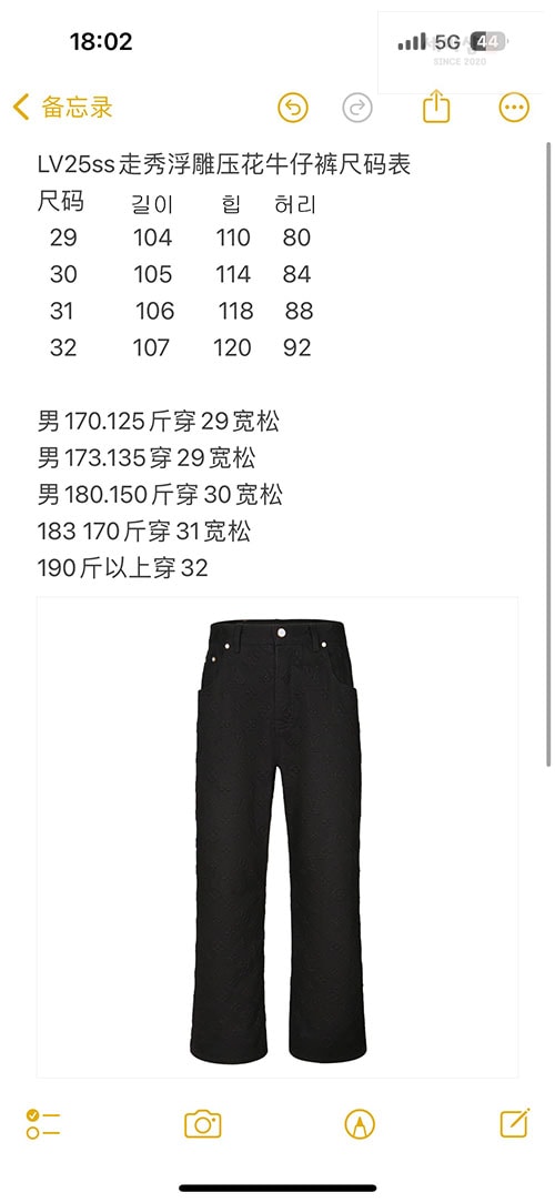Louis Vuitton 루이비통 25SS 엠보싱 데님 팬츠 의류 1번 이미지