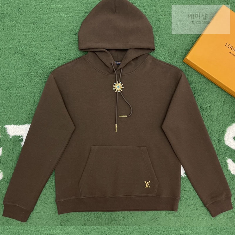 Louis Vuitton 루이비통 LV드로스트링 엠벨리시드 코튼 후디 의류 19번 이미지