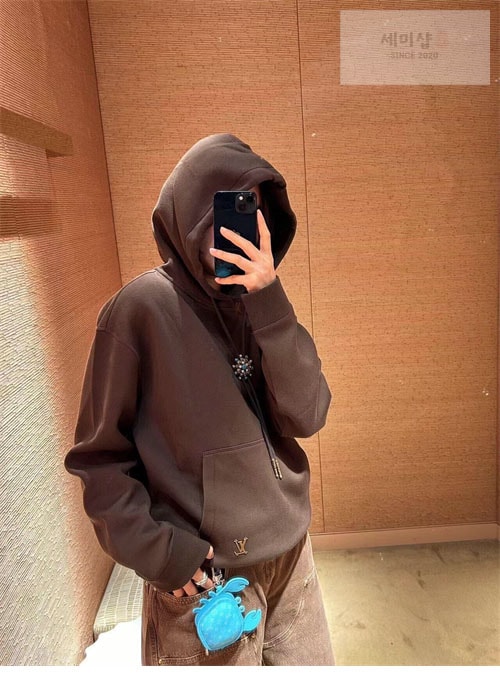 Louis Vuitton 루이비통 LV드로스트링 엠벨리시드 코튼 후디 의류 12번 이미지