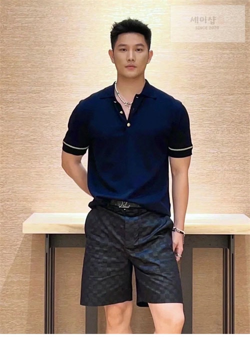 Louis Vuitton 루이비통 LV컵 버튼 로프 자수 반팔 코튼 폴로 티셔츠 의류 4번 이미지