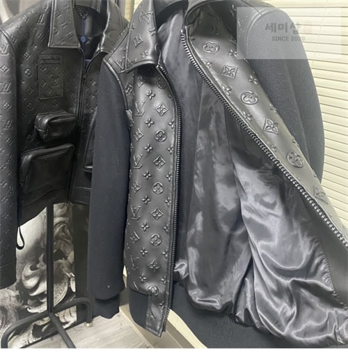 Louis Vuitton 루이비통 LVSE 엠보스드 모노그램 믹스 레더 블루종 의류 3번 이미지