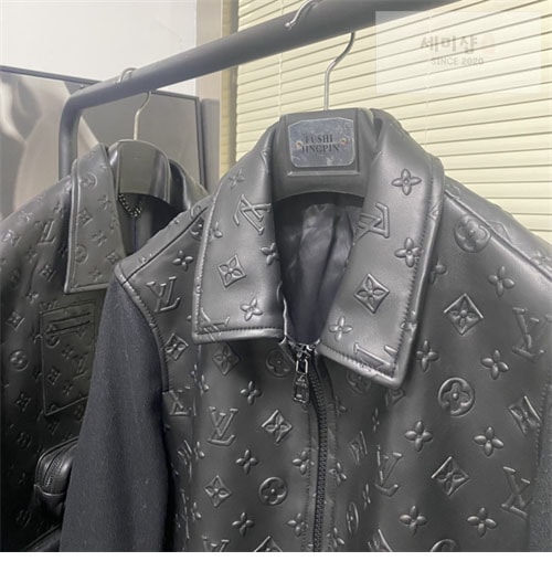 Louis Vuitton 루이비통 LVSE 엠보스드 모노그램 믹스 레더 블루종 의류 10번 이미지