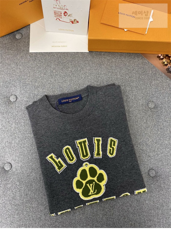 Louis Vuitton 루이비통 LV 도그 포 인따르시아 코튼 크루넥 반팔 의류 5번 이미지