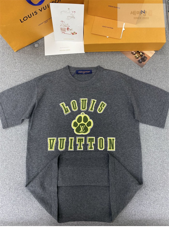 Louis Vuitton 루이비통 LV 도그 포 인따르시아 코튼 크루넥 반팔 의류 6번 이미지