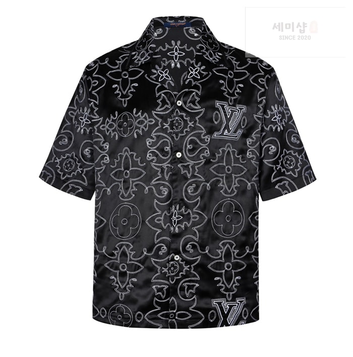 Louis Vuitton 루이비통 LV 아라베스크 모노그램 프린트 슬리브드 실크 셔츠 의류 12번 이미지