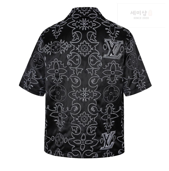 Louis Vuitton 루이비통 LV 아라베스크 모노그램 프린트 슬리브드 실크 셔츠 의류 3번 이미지
